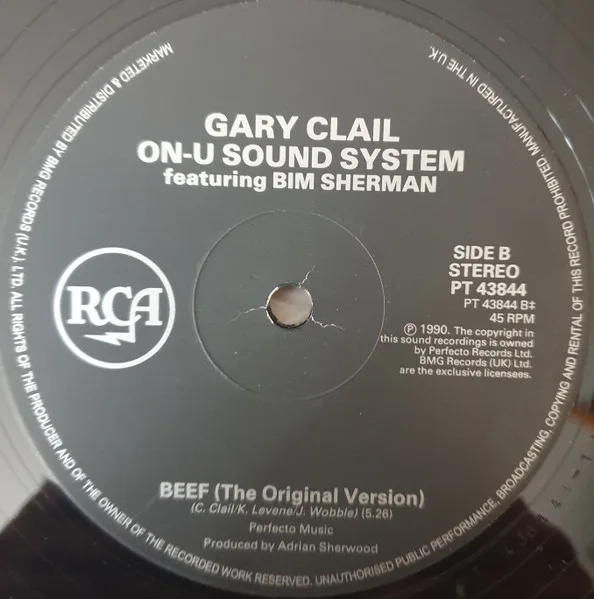 Album cover for Beef (The Future Mix) by Gary Clail & On-U Sound System Featuring Bim Sherman