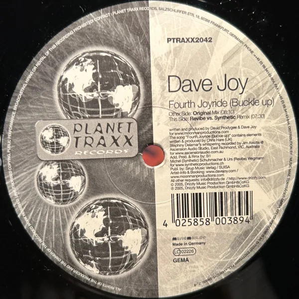 Album cover for Fourth Joyride (Buckle Up) by Dave Joy