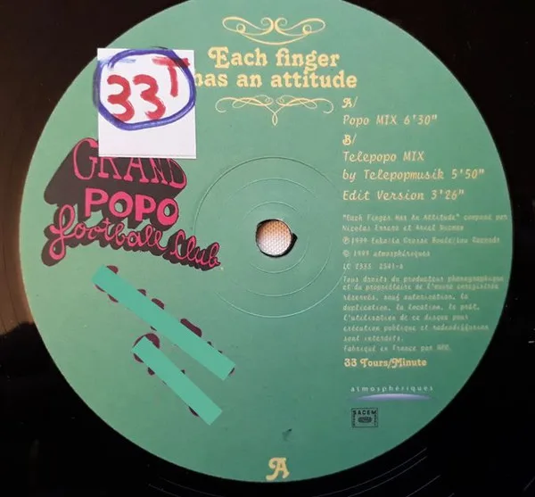 Album cover for Each Finger Has An Attitude by Grand Popo Football Club