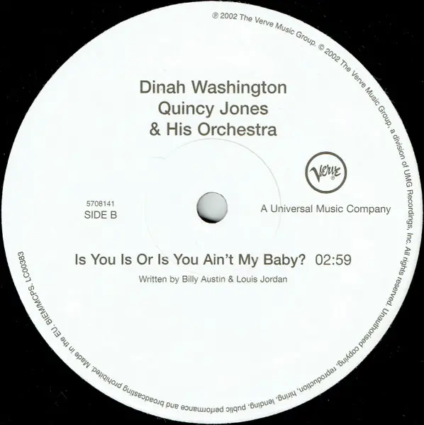 Rae & Christian Featuring Dinah Washington - Is You Is Or Is You Ain't My Baby?, Electronic, Jazz, Big Band, Breakbeat, 2002 