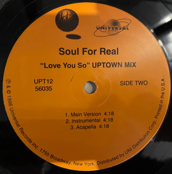 Album cover for Love You So by Soul For Real
