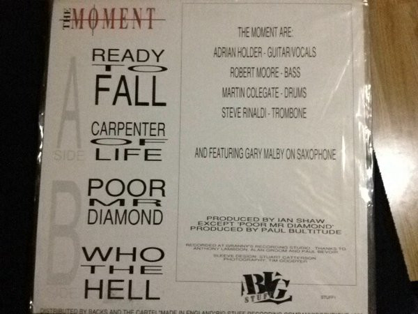 Moment, The - Ready To Fall EP, Rock, Mod, 1989 - Big Stuff Recording Company, UK, Vinyl 1x 12"