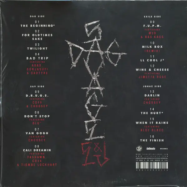 Dag Savage - E&J, Hip Hop, 2014 - Dirty Science, US, Vinyl 2x LP, Album Clear