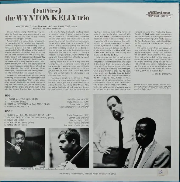 Wynton Kelly Trio - Full View, Jazz, Milestone (4), US, Vinyl 1x LP, Album, Reissue
