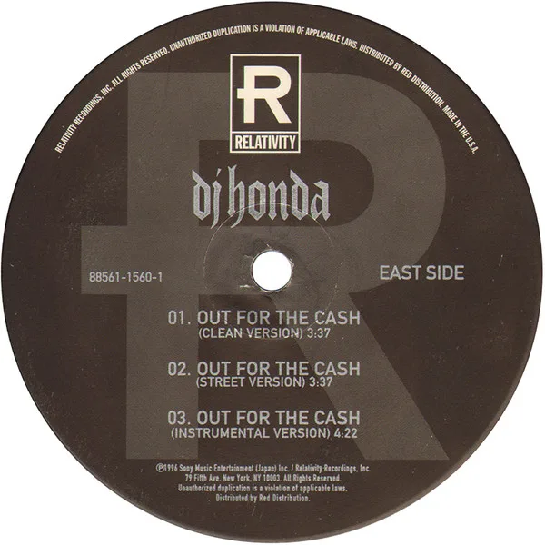 Album cover for Out For The Cash by DJ Honda
