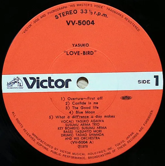 Album cover for Love-Bird = ラブ・バード by Yasuko Agawa = Yasuko Agawa