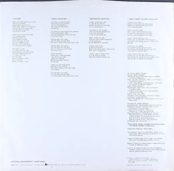 Bobby Caldwell - Cat In The Hat, Funk / Soul, Funk, Soul, 1980 - Clouds, US, Vinyl 1x LP, Album, Stereo Volunteer Press