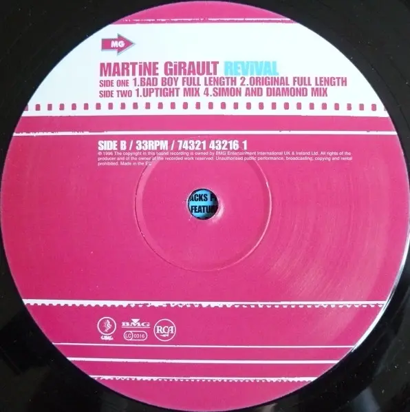 Martine Girault - Revival, Funk / Soul, Soul, 1996 - BMG, RCA, UK, Vinyl 1x 12", 33 ⅓ RPM