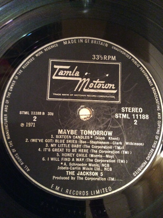 Jackson 5, The - Maybe Tomorrow, Funk / Soul, Disco, Soul, 1971 - Tamla Motown, UK, Vinyl 1x LP, Album