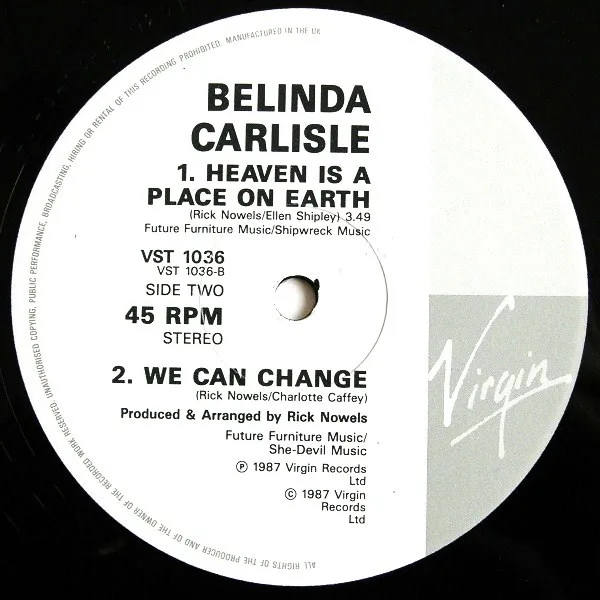 Album cover for Heaven Is A Place On Earth by Belinda Carlisle