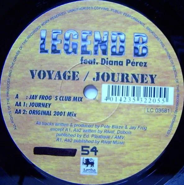 Album cover for Voyage / Journey by Legend B Feat. Diana Pérez