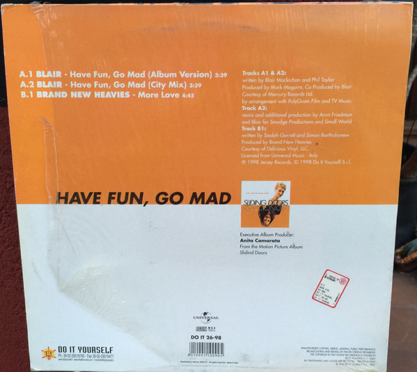 Blair / Brand New Heavies, The - Have Fun, Go Mad, Electronic, Funk / Soul, Pop, Downtempo, 1998 - Do It Yourself Entertainme