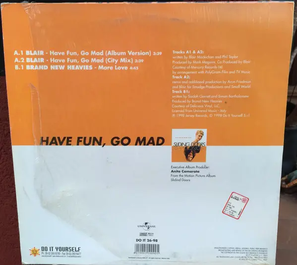 Blair / Brand New Heavies, The - Have Fun, Go Mad, Electronic, Funk / Soul, Pop, Downtempo, 1998 - Do It Yourself Entertainme