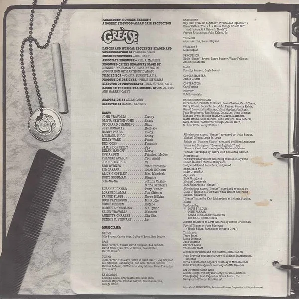 Album cover for Grease (The Original Soundtrack From The Motion Picture) by Various