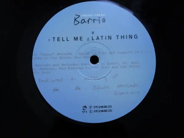 Freddy Fresh - Barrio Grooves, Electronic, Big Beat, Breaks, Electro, 1997 - Harthouse, UK, Vinyl 1x 12"