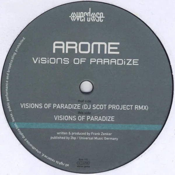 Album cover for Visions Of Paradize by Arome