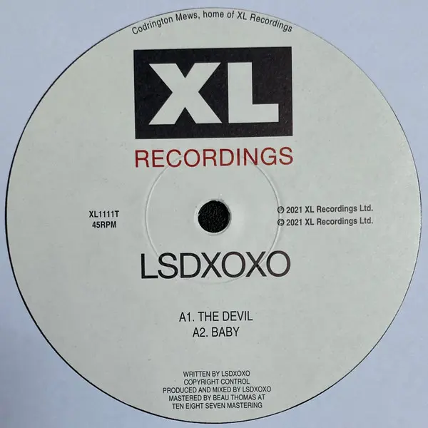 LSDXOXO - Dedicated 2 Disrespect, Electronic, Ballroom, Baltimore Club, Ghetto House, 2021 - XL Recordings, UK, Vinyl 1x 12",