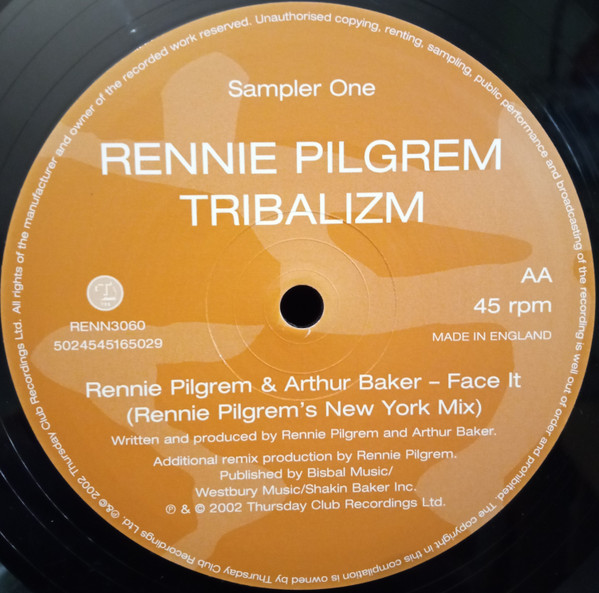 Rennie Pilgrem & Meat Katie / Rennie Pilgrem & Arthur Baker - Tribalizm (Sampler One), Electronic, Breaks, 2002 - Thursday Cl
