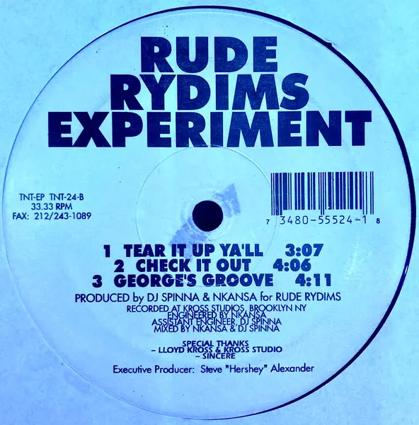 Rude Rydims - Rude Rydims Experiment, Hip Hop, Instrumental, 1995 - TNT Records, US, Vinyl 1x 12"