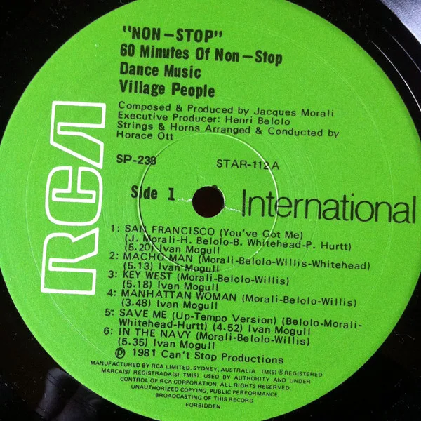 Album cover for Non Stop by Village People