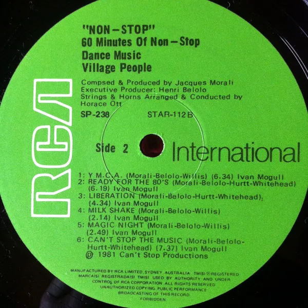 Album cover for Non Stop by Village People