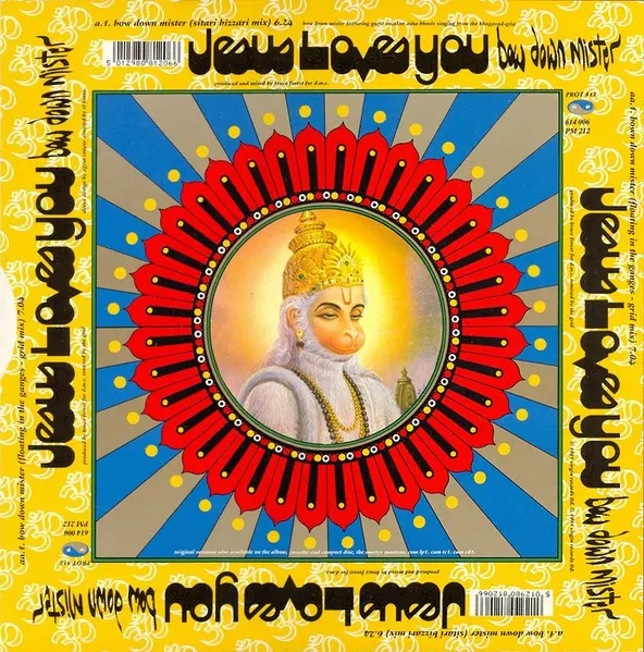 Jesus Loves You - Bow Down Mister, Electronic, House, 1991 - More Protein, UK, Vinyl 1x 12", 45 RPM, Single