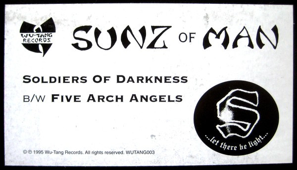 Sunz Of Man - Soldiers Of Darkness / Five Arch Angels, Hip Hop, 1995 - Wu-Tang Records, US, Vinyl 1x 12", 33 ⅓ RPM
