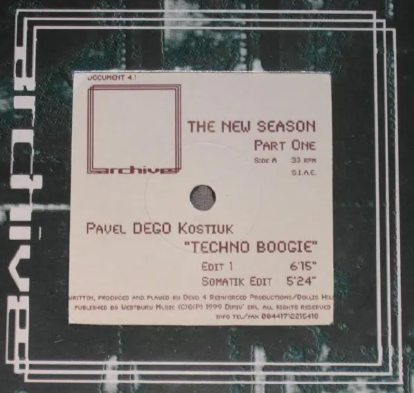 Pavel Kostiuk / Mustang - The New Season Part One, Electronic, Future Jazz, Techno, 1999 - Archive (2), Italy, Vinyl 1x 12", 