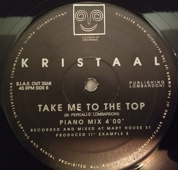 Kristaal - Take Me To The Top, Electronic, Italo House, 1993 - Out, Italy, Vinyl 1x 12", 45 RPM