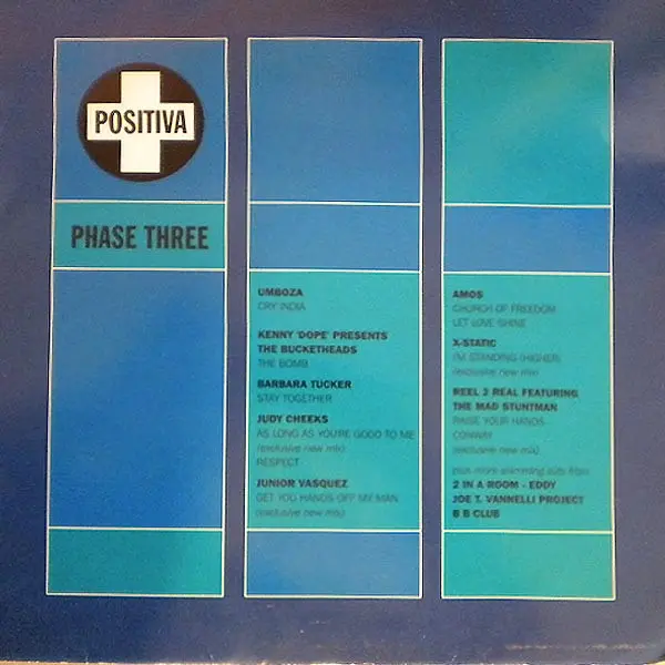 Various - Positiva: Phase Three, Electronic, Garage House, House, 1995 - Positiva, UK, Vinyl 2x LP, Compilation