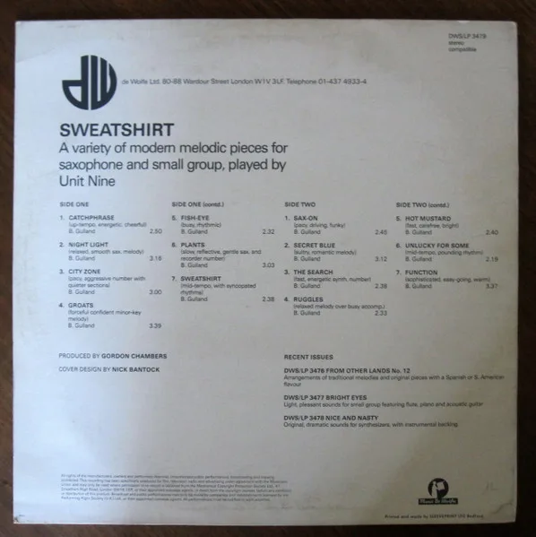 Album cover for Sweatshirt by Unit 9