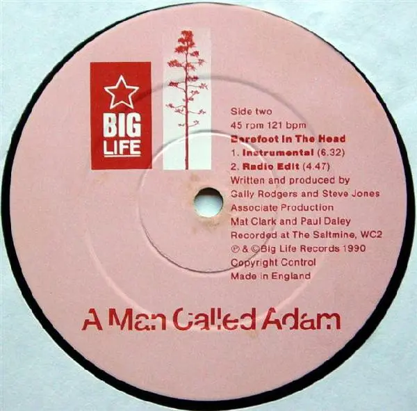 A Man Called Adam - Barefoot In The Head, Electronic, House, 1990 - Big Life, UK, Vinyl 1x 12", 45 RPM