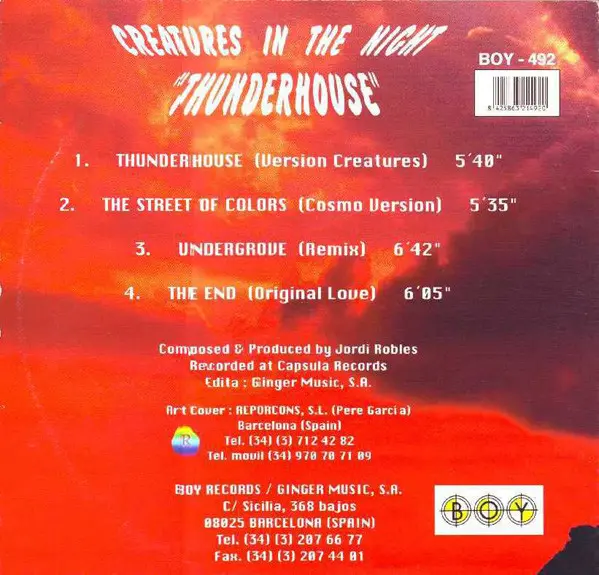 Album cover for Thunderhouse by Creatures In The Night