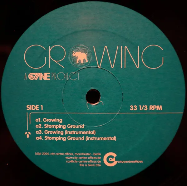 Album cover for Growing by Cyne