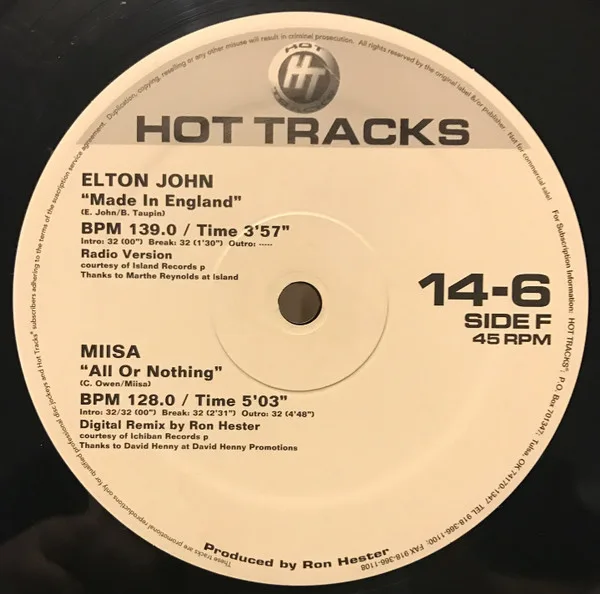 Album cover for Hot Tracks 14-6 by Various