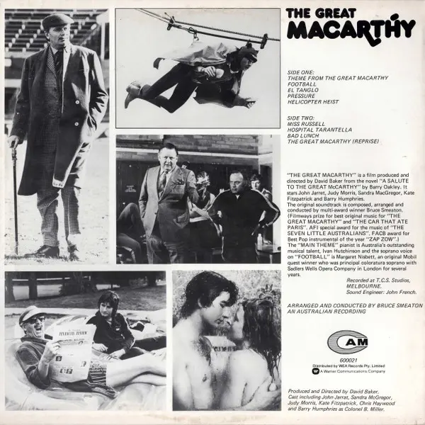Bruce Smeaton - The Great Macarthy (Original Motion Picture Soundtrack), Stage & Screen, Soundtrack, 1975 - CAM, Australia, V