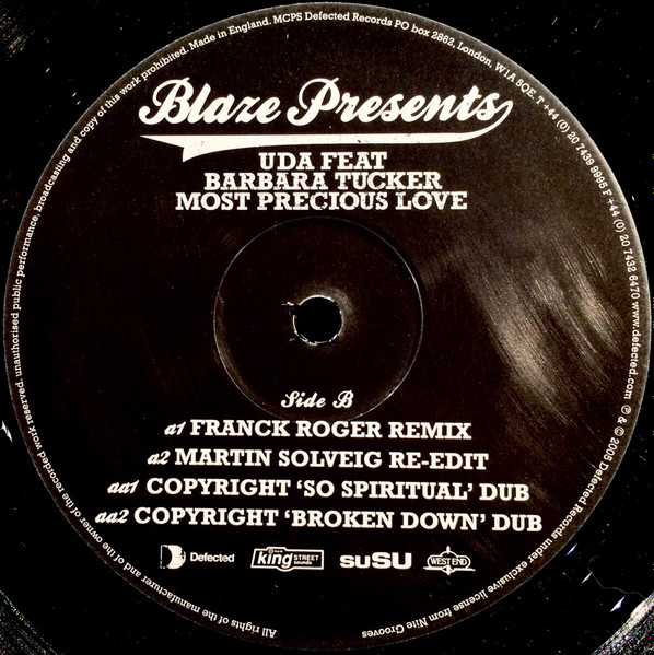 Blaze Presents Underground Dance Artists United For Life - Most Precious Love (Part Two), Electronic, House, 2005 - Defected,