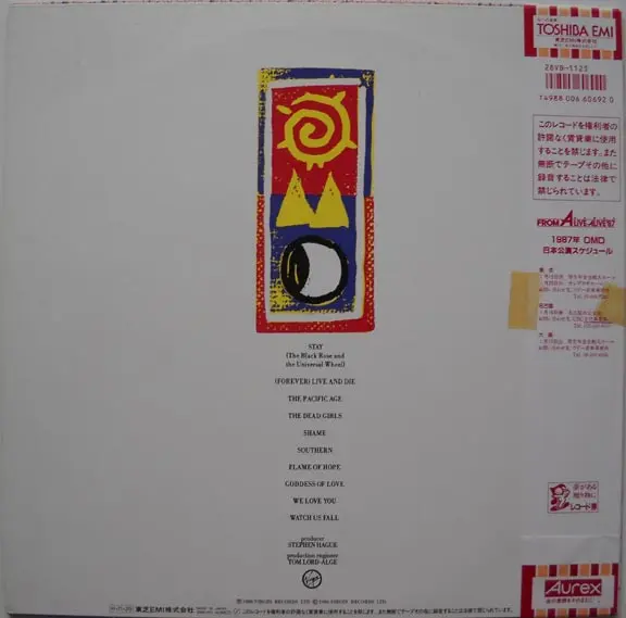 Orchestral Manoeuvres In The Dark - The Pacific Age, Electronic, Synth-pop, 1986 - Virgin, Japan, Vinyl 1x LP, Album