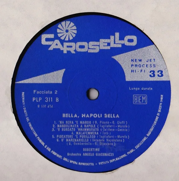 Album cover for Bella Napoli Bella by Robertino Loretti