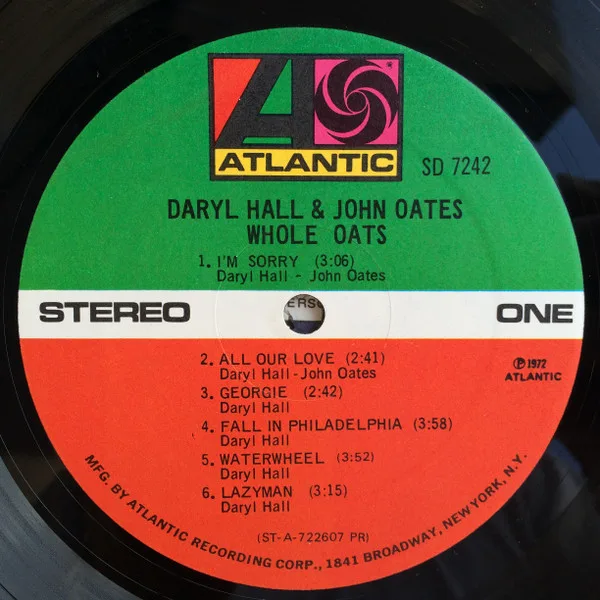 Album cover for Whole Oats by Daryl Hall & John Oates