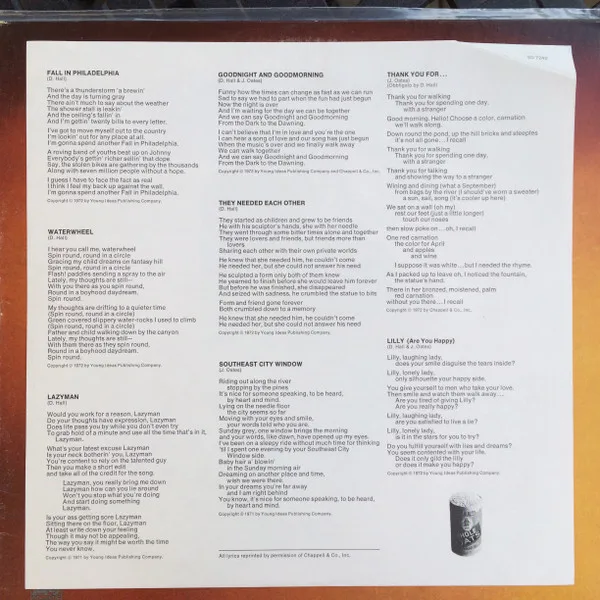 Album cover for Whole Oats by Daryl Hall & John Oates