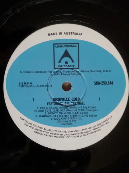 Album cover for Nashville Gold (Switched On Moog) by Gil Trythall