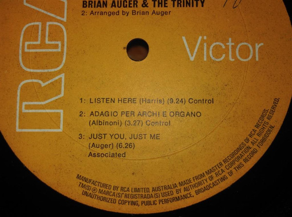 Brian Auger & The Trinity - Befour, Funk / Soul, Jazz, Jazz-Rock, Psychedelic, Soul-Jazz, 1970 - RCA Victor, Australia, Vinyl