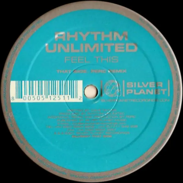 Rhythm Unlimited - Feel This, Electronic, Progressive House, Tech House, 2001 - Silver Planet Recordings, UK, Vinyl 1x 12", 4