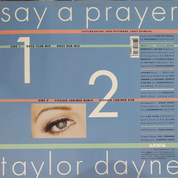 Album cover for Say A Prayer by Taylor Dayne
