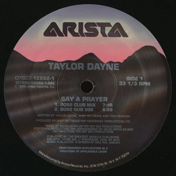 Album cover for Say A Prayer by Taylor Dayne