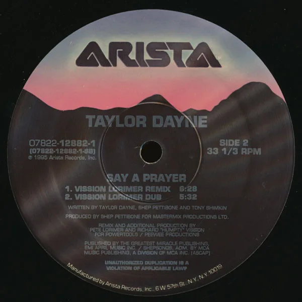 Album cover for Say A Prayer by Taylor Dayne