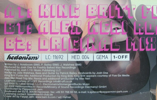 Josh One - Contemplation, Electronic, House, 2002 - Hedonism, Germany, Vinyl 1x 12"