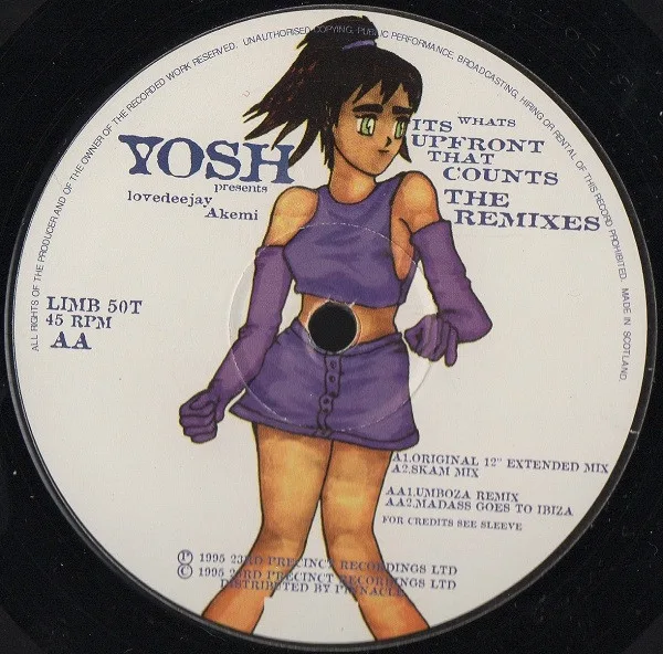 Album cover for It's What's Upfront That Counts (The Remixes) by Yosh Presents Lovedeejay Akemi