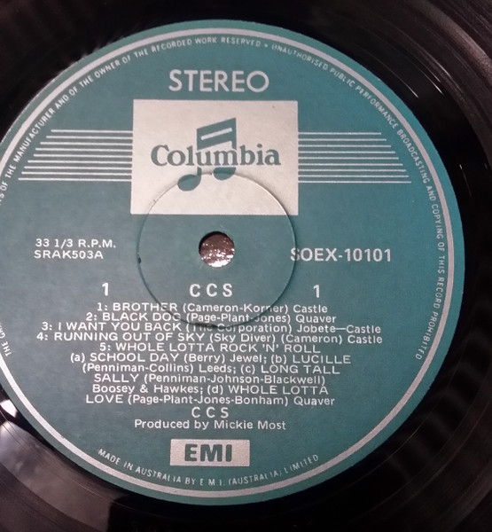 CCS - CCS - 1972 - - Columbia - Vinyl 1x LP, Album, Stereo